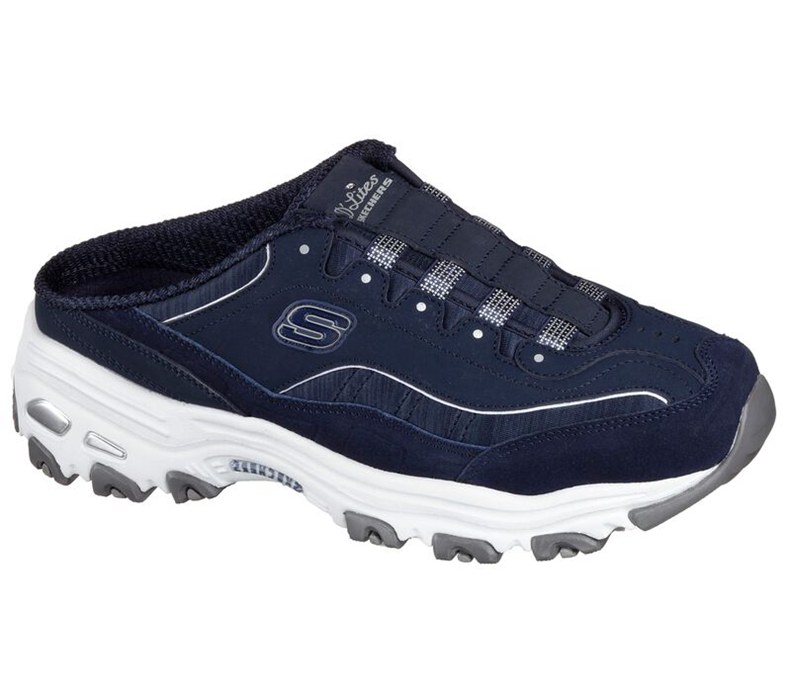 Skechers D'lites - Resilient - Womens Slip On Shoes Navy/White [AU-CC9647]